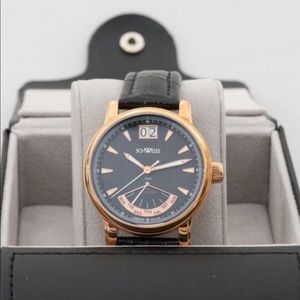 Schweiss Rose Gold Tone Day and Date Quartz